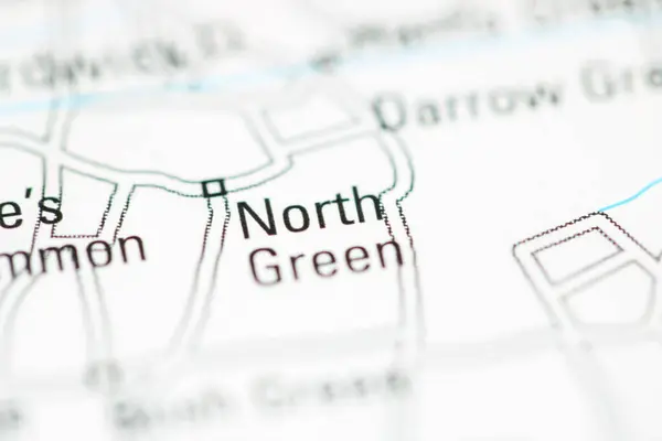 North Green Mapa Geográfico Del Reino Unido — Foto de Stock