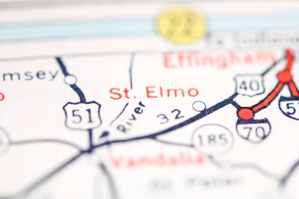 Elmo Illinois Usa Auf Einer Geografischen Karte — Stockfoto
