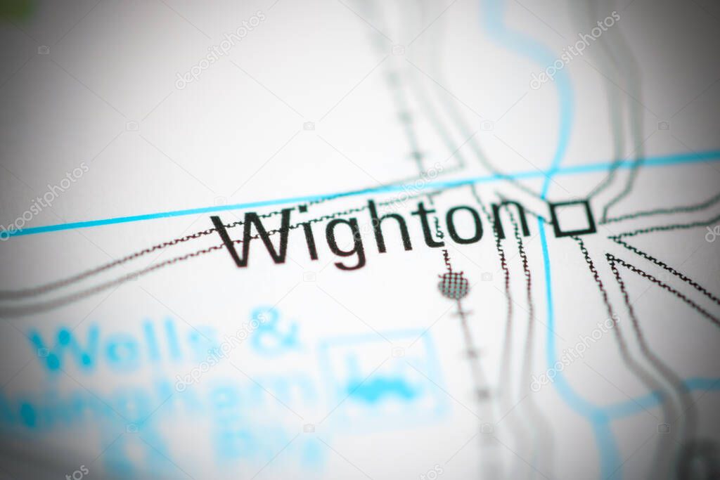 Wighton on a geographical map of UK