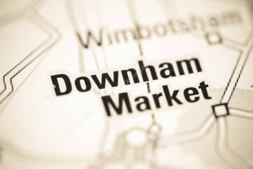 Downham Market on a geographical map of UK