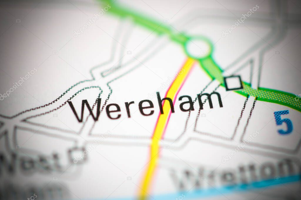 Werenham on a geographical map of UK