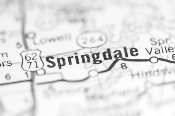 Springdale Arkansas Usa Mapě Geografie — Stock fotografie