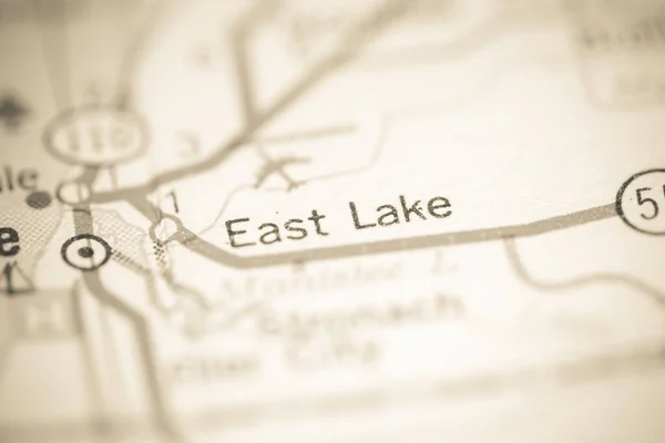 Doğu Gölü Michigan Abd Coğrafya Haritasında — Stok fotoğraf