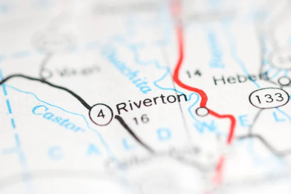 Riverton Luisiana Eeuu Mapa Geográfico —  Fotos de Stock