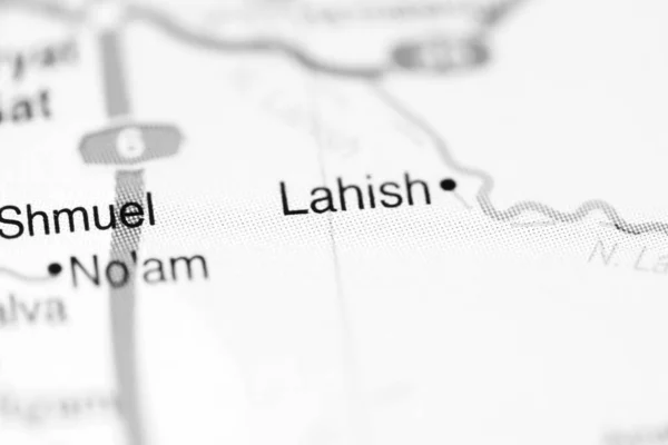 Lahish Una Mappa Geografica Israele — Foto Stock