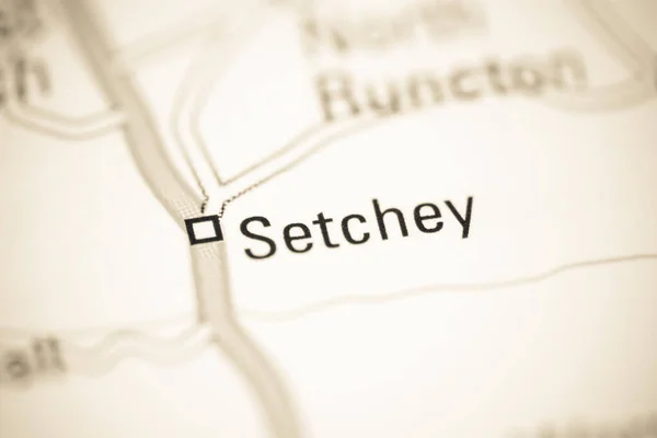 Setchey Γεωγραφικό Χάρτη Του Ηνωμένου Βασιλείου — Φωτογραφία Αρχείου