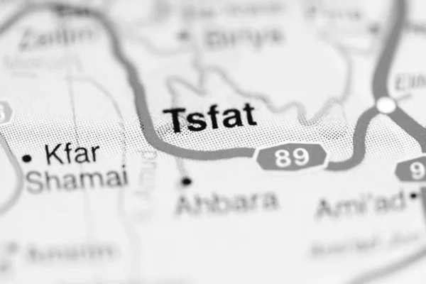 Tsfat Mapa Geográfico Israel — Fotografia de Stock