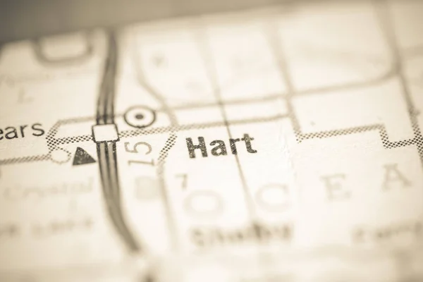 Hart Jag Heter Michigan Usa Geografisk Karta — Stockfoto
