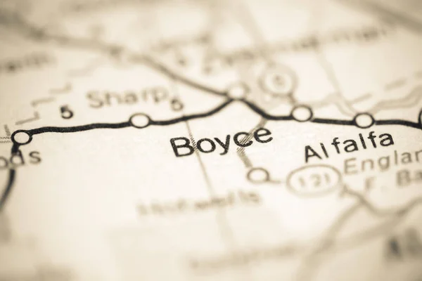 博伊斯路易斯安那州地图上的美国 — 图库照片