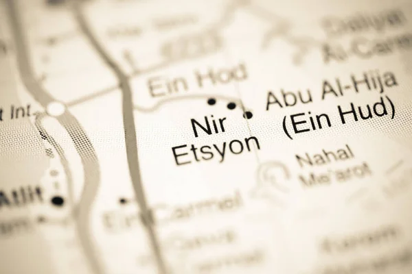 Nir Etsyon Mapa Geográfico Israel — Foto de Stock