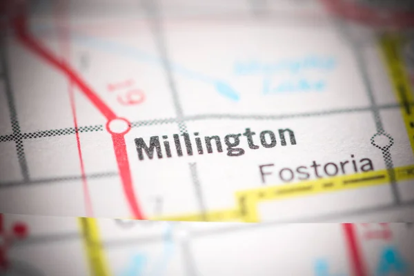 Міллінгтон Мічиган Сша Географічній Карті — стокове фото