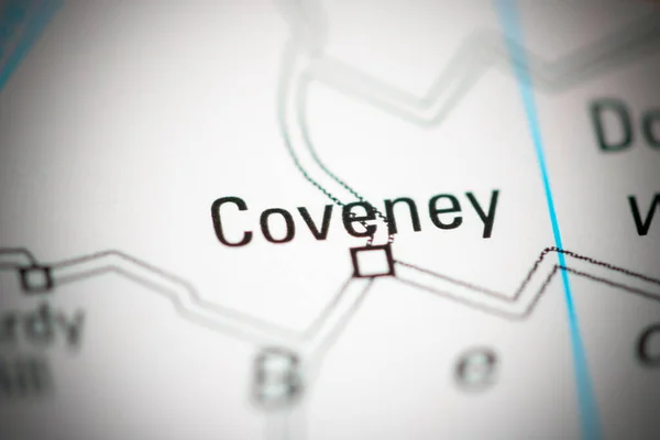 イギリスの地理地図上のコヴェニー — ストック写真