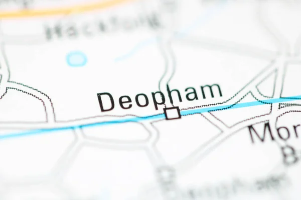 Deopham Γεωγραφικό Χάρτη Του Ηνωμένου Βασιλείου — Φωτογραφία Αρχείου