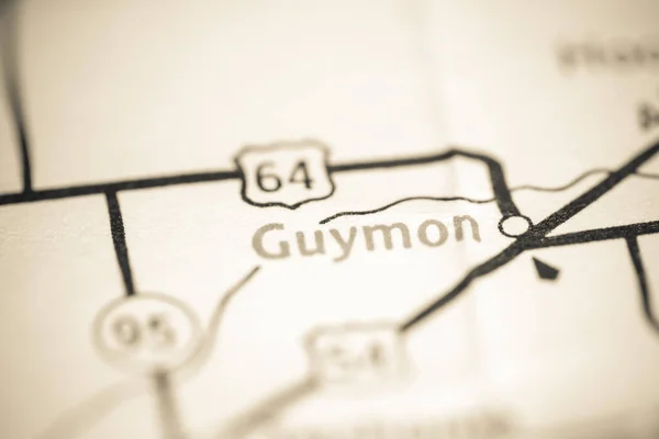 Гаймон Оклахома Сша Географічній Карті — стокове фото