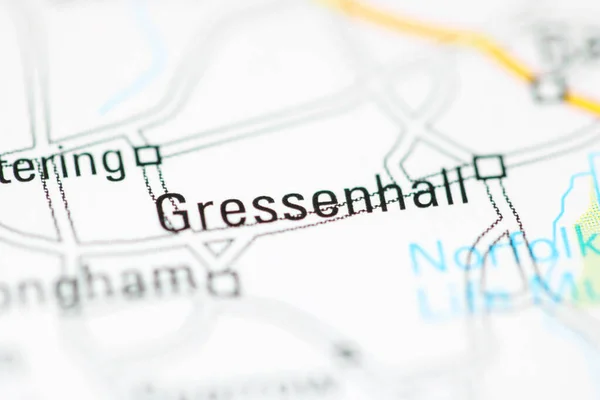 Gressenhall Географічній Карті Великої Британії — стокове фото