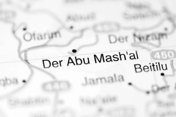 Der Abu Mash Srail Coğrafi Haritasında — Stok fotoğraf