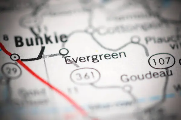 Evergreen Louisiana Usa Geography Map — Stock Photo, Image