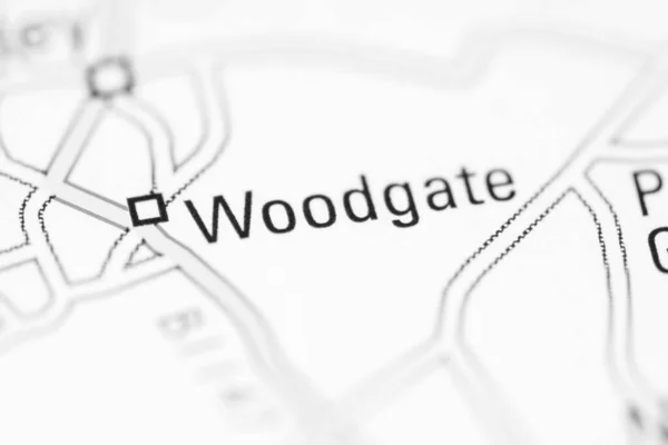 Woodgate Mapa Geográfico Reino Unido — Fotografia de Stock