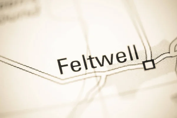 Feltwell Географічній Карті Великої Британії — стокове фото