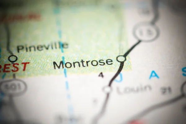 Een Montrose Mississippi Usa Een Aardrijkskundekaart — Stockfoto