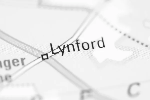 Lynford Una Mappa Geografica Del Regno Unito — Foto Stock