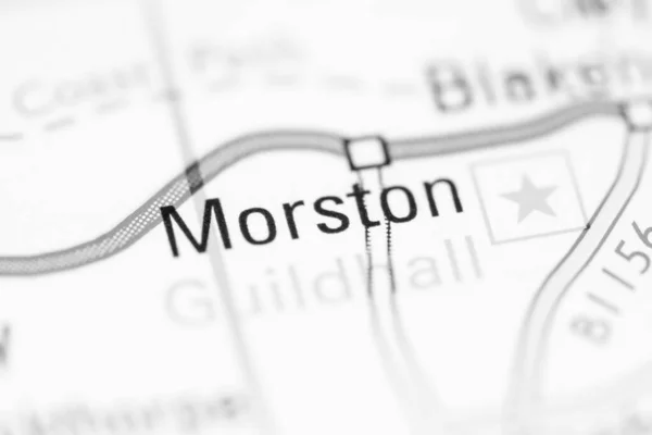 イギリスの地理地図上のモーストン — ストック写真