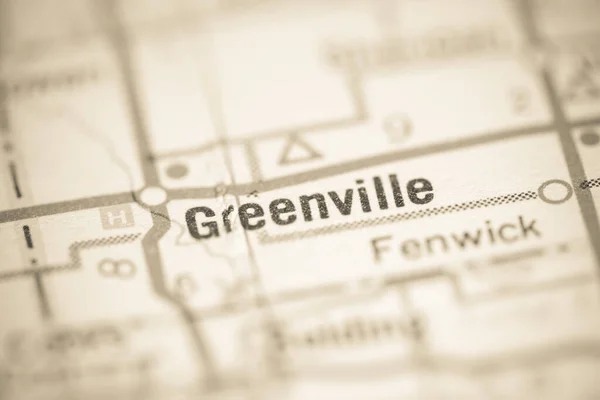 Greenville Michigan Eua Sobre Mapa Geografia — Fotografia de Stock