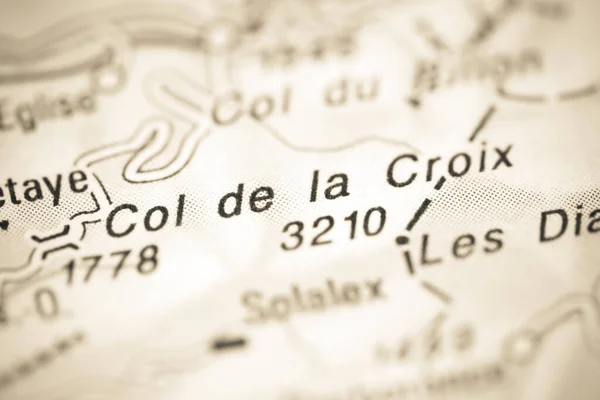 Col Croix Географічній Карті Швейцарії — стокове фото