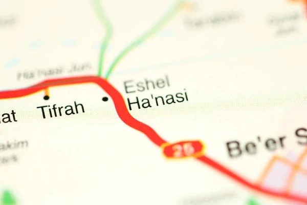 Nasi Auf Einer Geografischen Landkarte Von Israel — Stockfoto