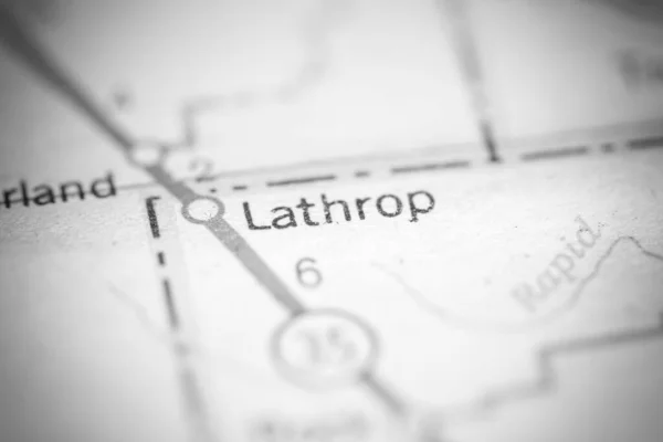 Lathrop Michigan Usa Mapě Geografie — Stock fotografie