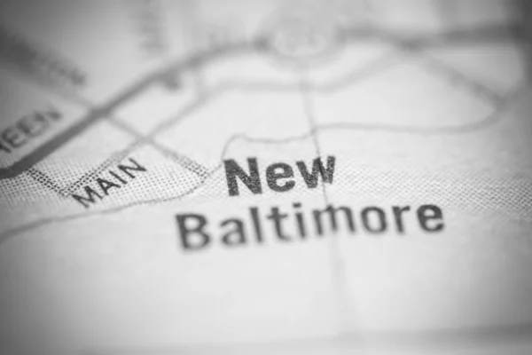 Nova Baltimore Michigan Eua Sobre Mapa Geografia — Fotografia de Stock