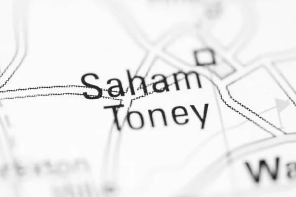 Saham Toney Una Mappa Geografica Del Regno Unito — Foto Stock