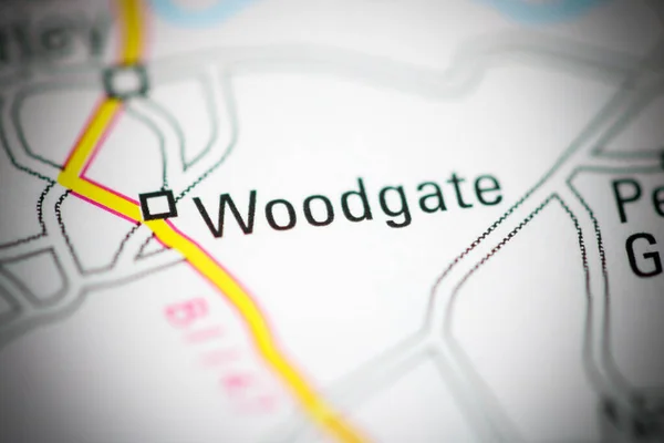 Woodgate Mapa Geográfico Reino Unido — Fotografia de Stock