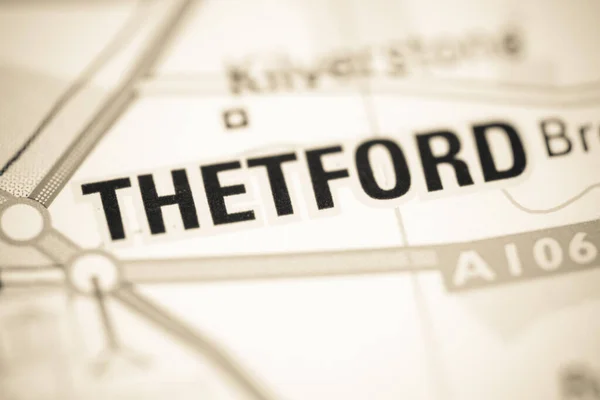 Тетфорд Географічній Карті Великої Британії — стокове фото