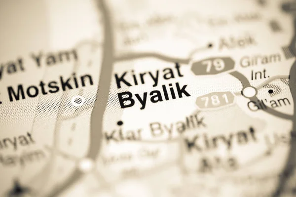 Kiryat Byalik on a geographical map of Israel