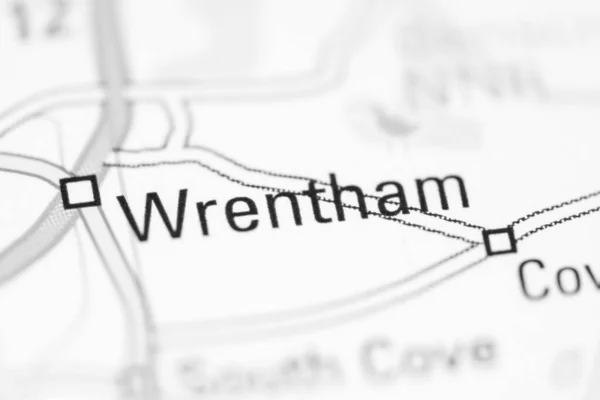 英国の地理地図上のWrentham — ストック写真