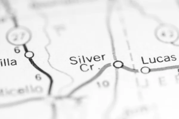 Silver Mississippi Usa Geography Map — Stock Photo, Image