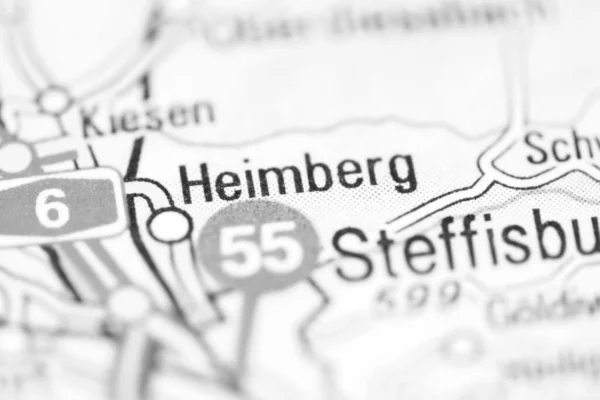 Heimberg Mapa Geográfico Suiza — Foto de Stock