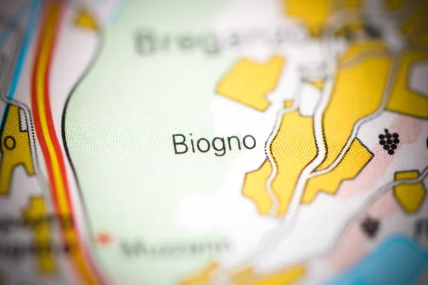 Biogno Γεωγραφικό Χάρτη Της Ελβετίας — Φωτογραφία Αρχείου