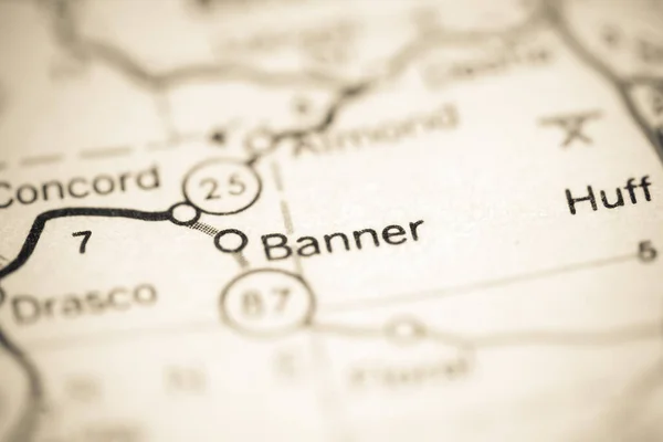 Banner. Arkansas. USA on a geography map