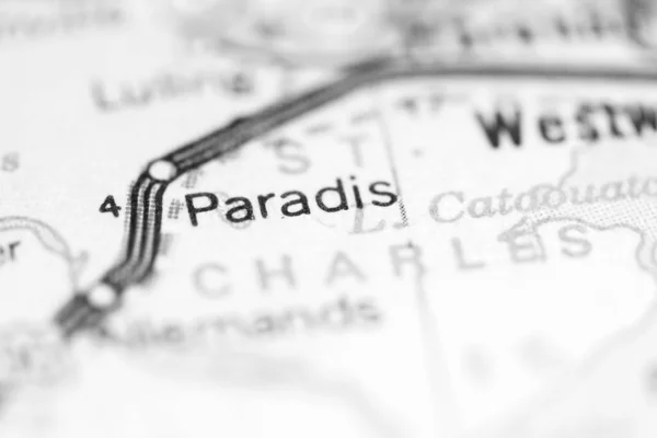 Paradis Luisiana Eeuu Mapa Geográfico — Foto de Stock