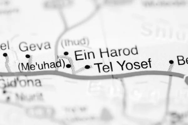 Tel Yosef Mapa Geográfico Israel — Foto de Stock