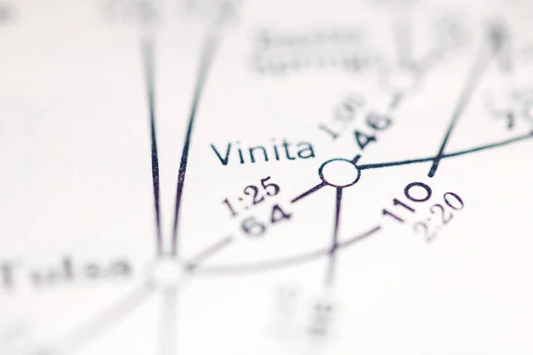 Vinita Ηνωμένες Πολιτείες Της Αμερικής Γεωγραφικό Χάρτη — Φωτογραφία Αρχείου