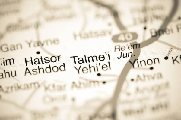 Talme Yehi Mapa Geográfico Israel — Foto de Stock