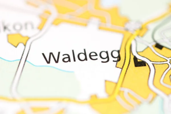 Waldegg Auf Einer Geografischen Landkarte Der Schweiz — Stockfoto