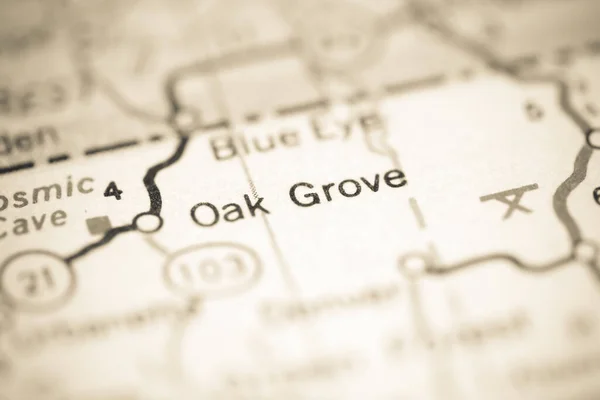 Oak Grove Arkansas Eua Sobre Mapa Geografia — Fotografia de Stock
