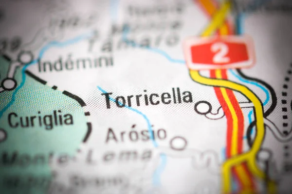 Torricella Geografisk Karta Över Schweiz — Stockfoto