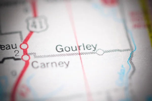 Gourley Michigan Eeuu Mapa Geográfico —  Fotos de Stock