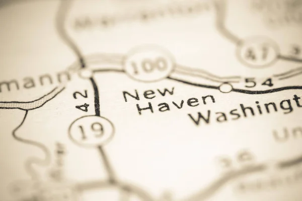 New Haven Missouri Eua Sobre Mapa Geografia — Fotografia de Stock
