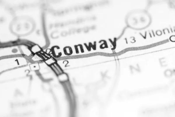 Conway Arkansas Stati Uniti Una Mappa Geografica — Foto Stock